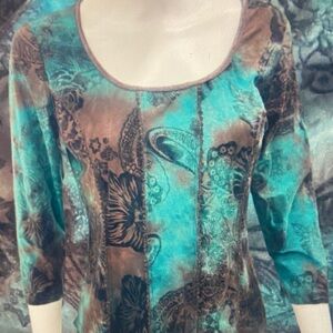 Fairy Whimsical Sami + Jo Velvet Floral
Burnout Corset Style Top